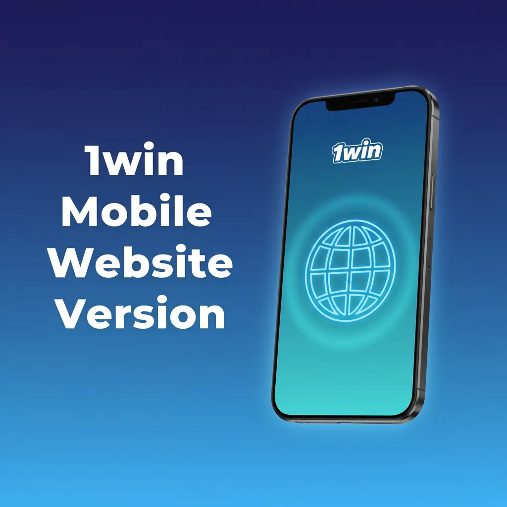 Smartphone showing 1win mobile website with betting, live casino, payments, and support; browser login, no app install.