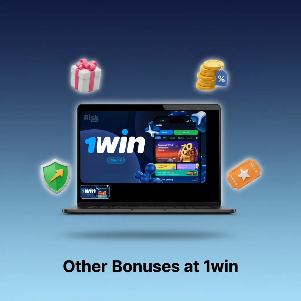 1win bonuses infographic: Acca boost, free bet on big matches, casino cashback, Drops & Wins, reload deposit deals.