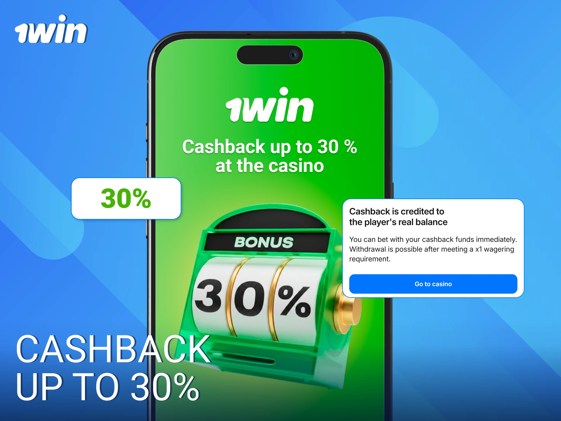Receive a massive casino cashback at 1win to boost your Bonuses.