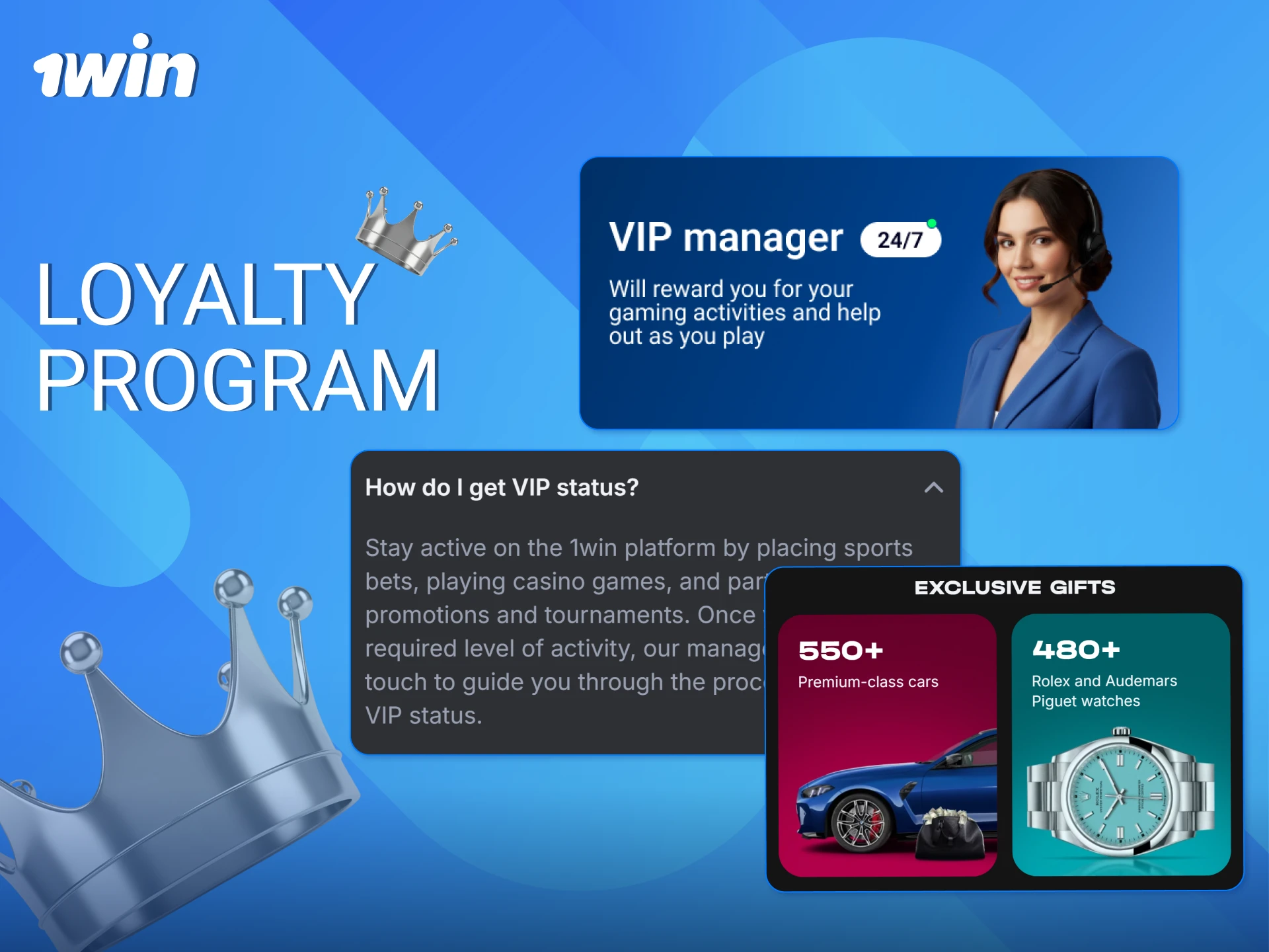 Join the official 1win Loyalty Program to earn exclusive rewards and Bonuses.