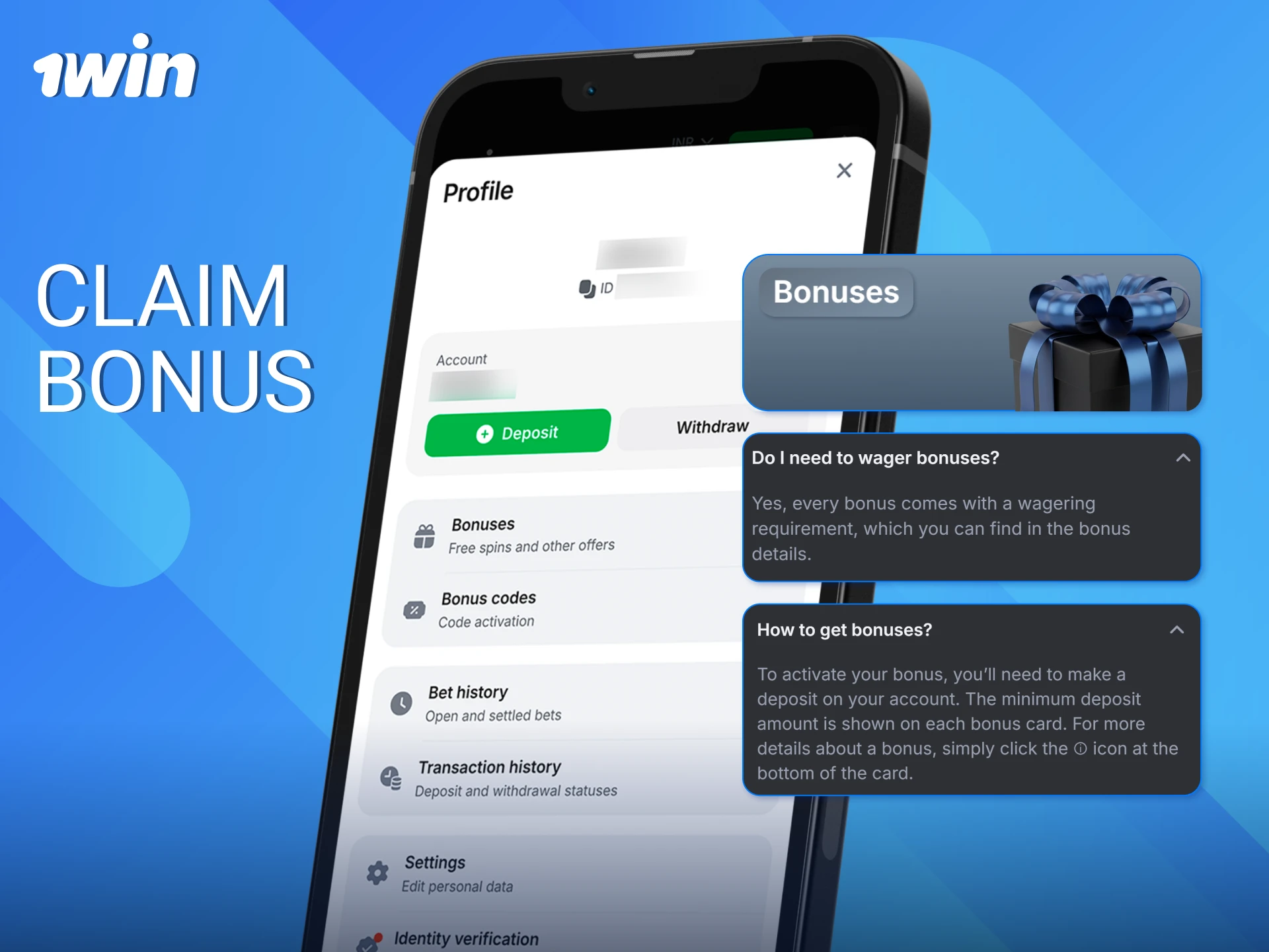 Activate your 1win Welcome Bonus through the official mobile App in India.